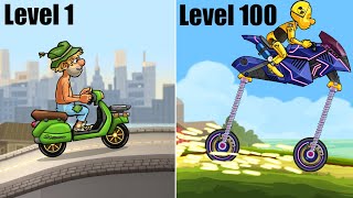 Hill Climb Racing 2  SKILL from LvL 1 to LvL 100 WHICH IS YOURS [upl. by Aizat]