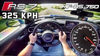 Audi RS7 750 HP AUTOBAHN POV 325 kmh ACCELERATION amp TOP SPEED by AutoTopNL [upl. by Lemcke]