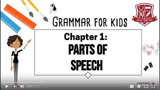 Grammar for Kids Parts of Speech [upl. by Eintirb]