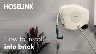 How to install a Hoselink Retractable Hose Reel on to brick [upl. by Sarena285]