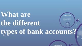 What are The Different Types of Bank Accounts [upl. by Niuqram]