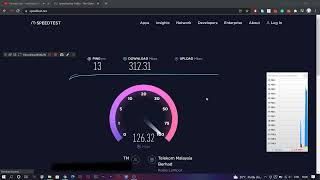 TM Unifi 300Mbps Speedtest 2022 Telekom Malaysia [upl. by Arraeic]