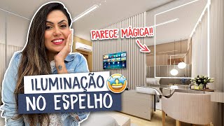 Como fazer espelho com led embutido  LARISSA REIS ARQUITETURA [upl. by Ardnnek695]