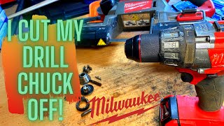 Removing stuck Milwaukee m18 drill chuck [upl. by Yggam860]