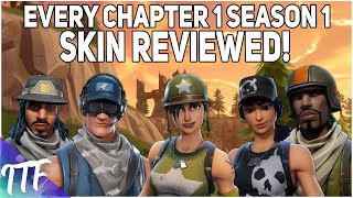 Every Fortnite Chapter 1 Season 1 Skin REVIEWED Fortnite Battle Royale [upl. by Navi]