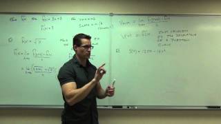 Calculus 1 Lecture 21 Introduction to the Derivative of a Function [upl. by Nilesoj]