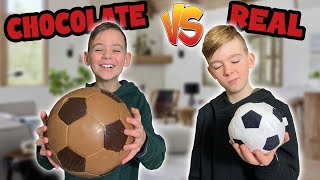 CHOCOLATE VS REAL CHALLENGE   De Bakkertjes 630 [upl. by Mitinger]