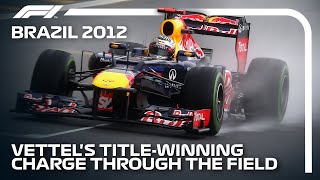 Sebastian Vettels Championship Charge  2012 Brazilian Grand Prix [upl. by Yedok]