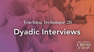 Teaching Technique 28 Dyadic Interviews [upl. by Durning]