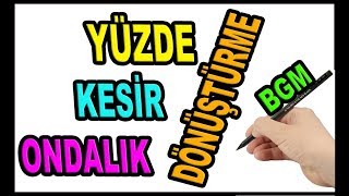 Yüzde Kesir Ondalık gösterim Dönüştürme 5 Sınıf çevirme [upl. by Idden853]