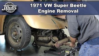 JBugs  1971 VW Super Beetle  Engine Removal [upl. by Nyrhtak]