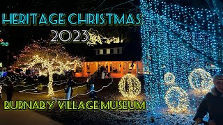 The Village Museum Heritage Christmas Lights Display  Burnaby [upl. by Eenet]