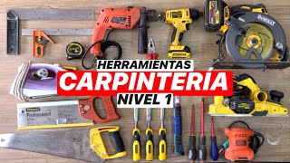 QUE HERRAMIENTAS COMPRAR CARPINTERIA NIVEL INICIAL ProyectoMueble [upl. by Ellekcir59]