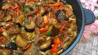 Такой Вкусный УЖИН съедается на ура Тушенное мясо с овощами  Это так ВКУСНО Очень простой рецепт [upl. by Gnouhk]