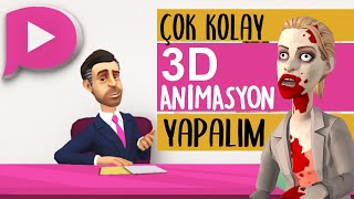 3D ANİMASYON YAPMAK ÇOK KOLAY  KENDİ 3D ÇİZGİ FİLMİNİ YAP [upl. by Leugar]