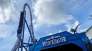 Velocicoaster Ride Review amp Off Ride Shots Universal Orlando Jurassic Park Roller Coaster [upl. by Saisoj]