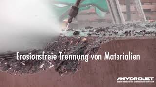 Betonabtrag mittels Höchstdruckwasserstrahlen  Wasserstrahlschneiden [upl. by Bisset]