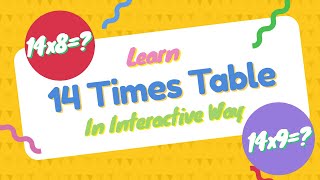 14 Times Table Quiz  Learn 14 Multiplication Table [upl. by Grinnell]