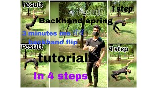 how learn to backhand spring tutorial back jump kese Sikhe in bi arbazflipper how to flipshort [upl. by Urson]