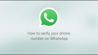 How To Verify Your Phone Number  WhatsApp [upl. by Townie745]