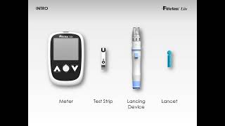 Finetest Lite Blood Glucose Meter How to use Video [upl. by Lovash]