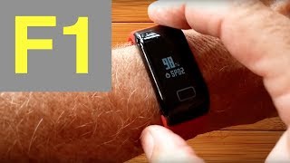 F1 Blood Pressure Reading Smart Bracelet Unboxing and Review [upl. by Aicelaf902]