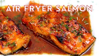 The Easiest Air Fryer Honey Glazed Salmon Recipe [upl. by Joell250]