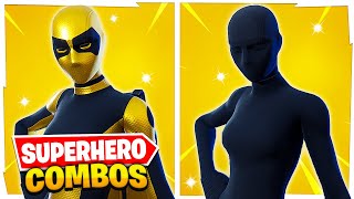 TOP 10 TRYHARD SUPERHERO SKIN COMBOS IN FORTNITE Pros ONLY Use These Combos [upl. by Barthel465]