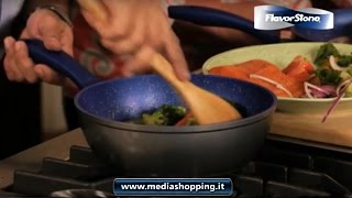 Pentole Flavorstone Blu cucina sano e senza grassi  MEDIASHOPPINGIT [upl. by Hollenbeck]