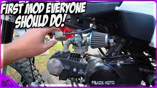 First Mod Everyone Should Do After Buying A Chinese PitDirt Bike To Improve Performance [upl. by Micheil]