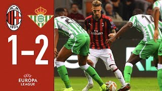 AC Milan 12 Real Betis  Highlights  Europa League Group F Matchday 3 [upl. by Darnall]