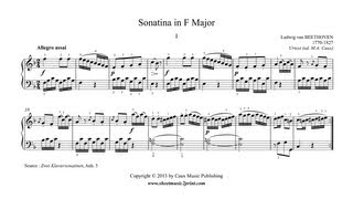 Beethoven  Sonatina in F Major Anh 5 12 [upl. by Ytoc]