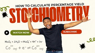 Chemistry  Stoichiometry  How to calculate percentage yield [upl. by Aketahs]