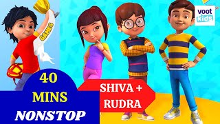 Shiva  Rudra  40 Minutes NonStop  Cartoon Videos For Kids  Voot Kids [upl. by Aik826]