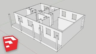 SketchUp 8 Lessons Advanced House Building [upl. by Cusack668]