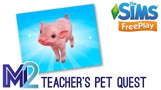 Sims FreePlay  Teachers Pet Quest Tutorial amp Walkthrough [upl. by Ynaitirb]