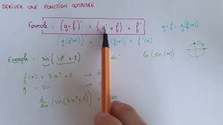 DÉRIVER une FONCTION COMPOSÉE  Formule  Exemple  Maths Prépa Licence [upl. by Rehpotsrik]