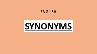 English synonyms Useful for IEO International English Olympiad exam [upl. by Noraa]