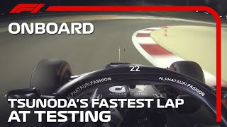 Yuki Tsunodas Fastest Lap At 2021 PreSeason Testing [upl. by Gerladina]