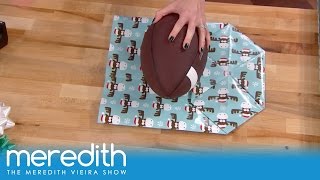 How To Wrap Oddly Shaped Gifts  The Meredith Vieira Show [upl. by Stu]