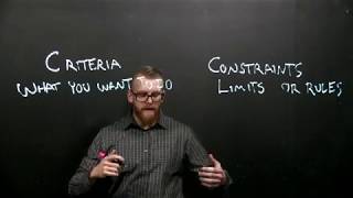 Criteria and Constraints [upl. by Loss]