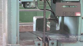 Rebar Tensile Strength Test  Koury Engineering [upl. by Eamon]