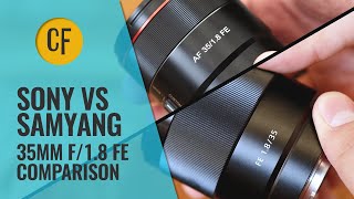 Sony vs Samyang 35mm f18 FE lens comparison [upl. by Waldos369]