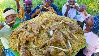 BIRYANI  MUTTON LEG BIRYANI  Mutton Chops Mutton Leg Piece Biryani Recipe Cooking in Village [upl. by Turk]