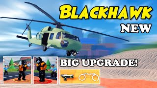 Big Upgrade NEW HELICOPTER Blackhawk Roblox Jailbreak [upl. by Savina]