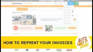 Reprinting Your Invoices on the OfficeMax Website [upl. by Parthenia947]