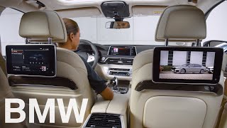 How to use the Rear Seat Entertainment system in your BMW – BMW HowTo [upl. by Nolahs]