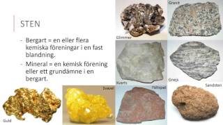 Bergarter och mineraler [upl. by Rox]