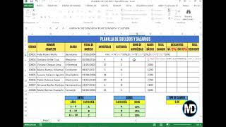 EXCEL  PLANILLA DE SUELDOS Y SALARIOS [upl. by Deppy152]