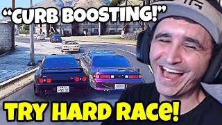 Summit1g Tries His RACING SKILL Against REAL TRYHARD Racers  GTA 5 NoPixel RP [upl. by Aratas264]